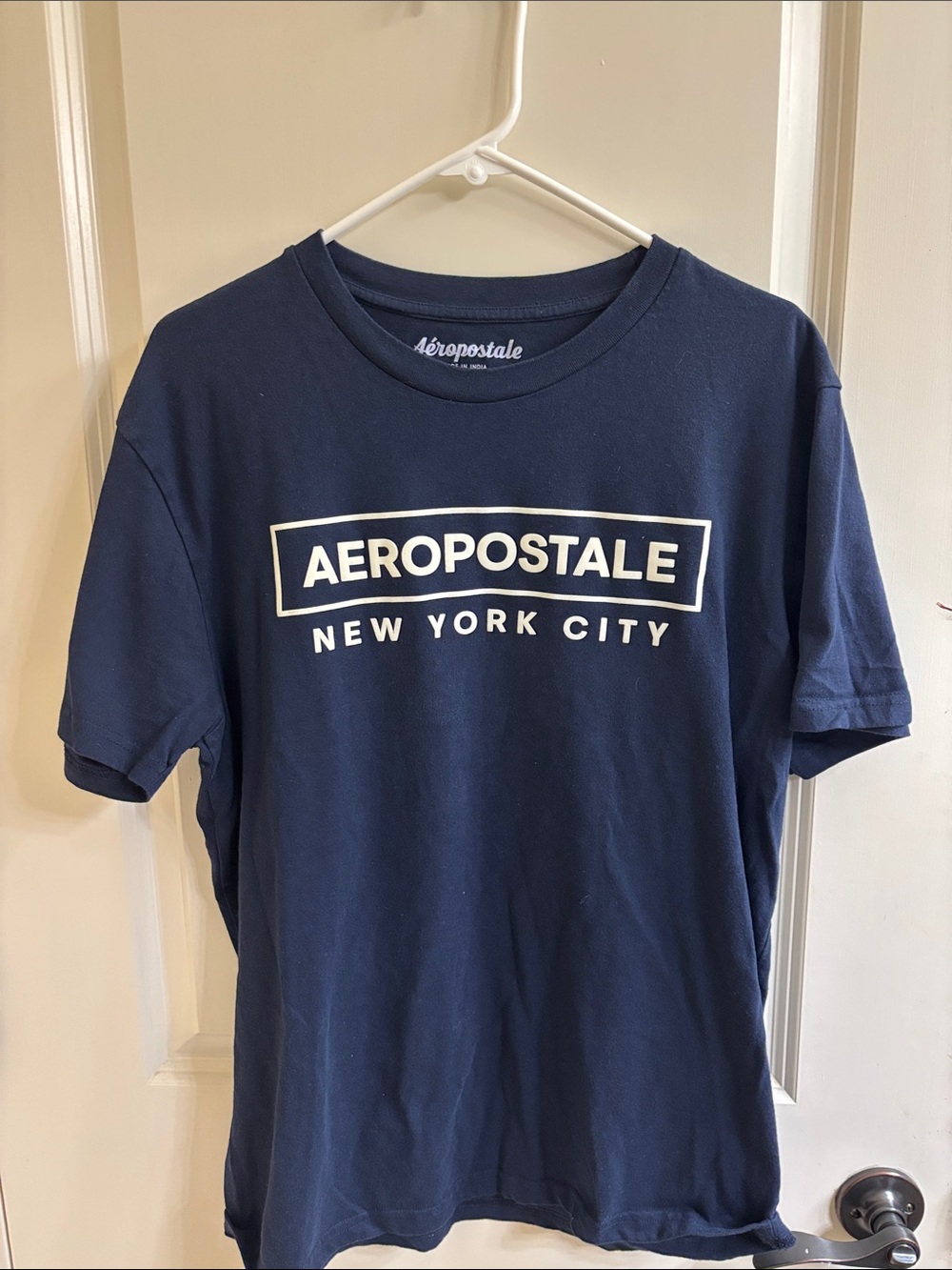 Aeropostale Men's Navy Blue Logo Tee